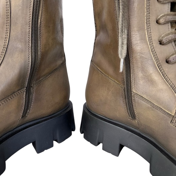 Free People Jones Lug Sole Lace Up Boots Green Size 9 NWOT - Picture 9 of 14